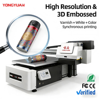Imprimante UV DTF YONGYUAN Xp600 avec laminateur à feuille d'or 60x90cm à plat pour têtes d'impression XP600/I1600, machine rotative 3D pour bouteilles à 3 têtes
