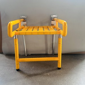 Zhuomao Shower <b>Stool</b> Stainless Steel Anti-Slip <b>Folding</b> Chair For Elderly Bathroom Use - Product Image 1