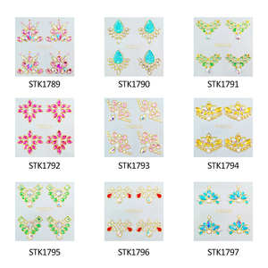 Autocollants de <span class=keywords><strong>tatouage</strong></span> en cristal pour le visage, autocollants de pierres précieuses auto-adhésifs pour le front, autocollants de maquillage en <span class=keywords><strong>diamant</strong></span> pour le visage pour femmes, pour festivals et soirées - Product Image 3