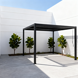 Design Standard del Produttore per Uso Esterno di <span class=keywords><strong>Tettoia</strong></span> Bioclimatica Monopiano <span class=keywords><strong>in</strong></span> Alluminio con Foglie per Raffreddamento - Product Image 1