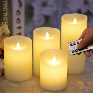 Candele LED Senza Fiamma in Paraffina, a Batteria, con Fiamma Realistica Oscillante, Candele Elettroniche con Telecomando - Product Image 2