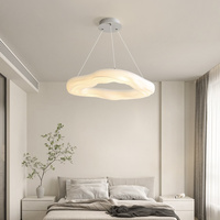 ATUNUS lampu gantung Led akrilik, lampu langit-langit minimalis elegan lembut hangat Awan Putih untuk ruang tidur
