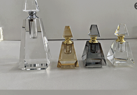 Flacon de parfum en cristal de 1/2/3/6 ml, forme géométrique, coloré, flacon de parfum haut de gamme, flacons d'huile essentielle de luxe, décoration