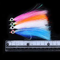 # Mouche de pêche 5/0 Fish Head Minnow Streamer pour eau salée, avec hameçon à ardillon robuste, pour la pêche à la truite, au bar et au brochet, leurres et appâts pour la pêche au gros gibier