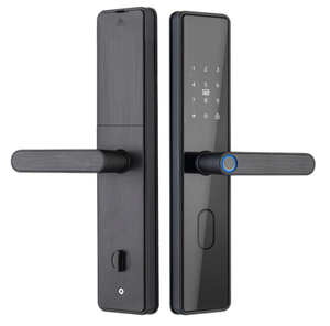 Thông Minh Không Thấm Nước Điện Tử Khóa Chốt Cửa Cho Phía Trước Cửa Keyless Nhập Dấu Vân Tay Mật Mã Wifi Tuya Ứng Dụng Điều Khiển Alexa Đen - Product Image 1