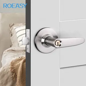 ROEASY contemporary Square Privacy Keyless Handle Lever Matte Black Quarto/Banheiro/Interior Portas Esquerda/Direita Door Lock