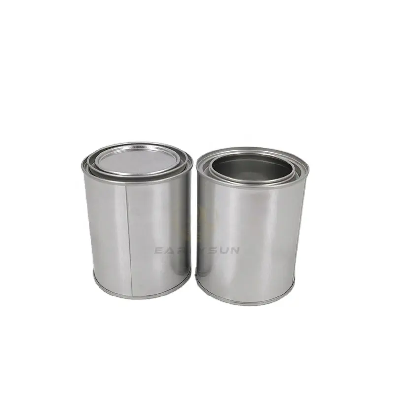 Hot sale mini empty round metal paint tin cans with lid and handle for paint