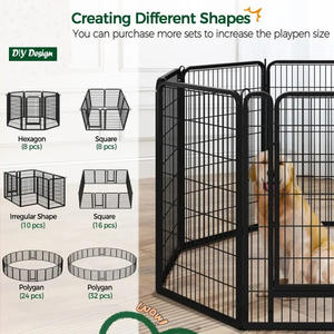 Grand enclos pour <span class=keywords><strong>chien</strong></span> 6/8/12/16 panneaux Enclos pour animaux de compagnie en métal Enclos pour <span class=keywords><strong>chien</strong></span> d'extérieur et d'intérieur Barrière d'exercice pour <span class=keywords><strong>chien</strong></span> Panneau de clôture Enclos pour <span class=keywords><strong>chien</strong></span> Cage/cage pour <span class=keywords><strong>chien</strong></span> - Product Image 4