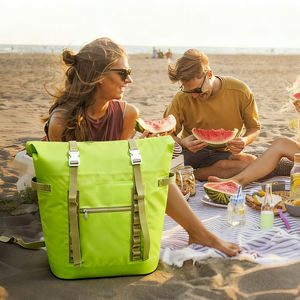 Werkseitig Luxus Soft Premium Qualität Wasserdicht PVC isoliert Thermal Outdoor Beach Green Halten Sie kalt Kühltasche Set - Product Image 2