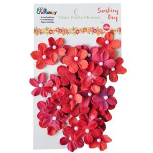 ดอกไม้กระดาษหม่อนขนาดเล็กตกแต่ง22มม. พร้อมดอกมุกสำหรับทำบัตร - Product Image 3