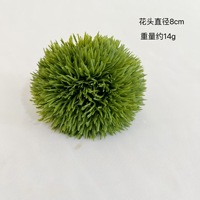 Kepala Dianthus Hijau Buatan, Pom-pom Hijau, Bola Berduri, Tanaman Hijau, Dekorasi Meja Ruang Tamu Rumah yang Kreatif