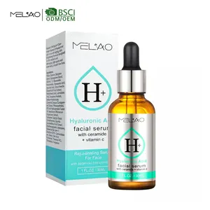 OEM Produk Laris Label Pribadi Serum Asam Hyaluronic Organik Alami Serum Perawatan Wajah Pencerah Anti Jerawat Anti Penuaan