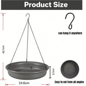 Hanging Bird-Feeder Bird <b>Bath</b> Tray Wildlife Feeder Plate Water Bowl for Outdoors Garden Promotion Gift - Product Image 2