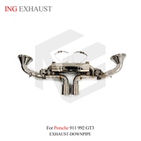 ING SUS304 Catback pour Porsche 992 GT3/RS 4.0L DRMA/DVYA 2021-2025 |   Échappement à six soupapes plates de 70 mm avec télécommande – Vente en gros