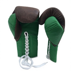 ถุงมือคิกบ็อกซิ่ง MMA หนังวัวแท้ PU คุณภาพพรีเมียม ขนาด 8oz 12oz พร้อมที่จับมือ ผลิตตามแบบ OEM/ODM  รับผลิตตามสั่งแบบมืออาชีพ - Product Image 5
