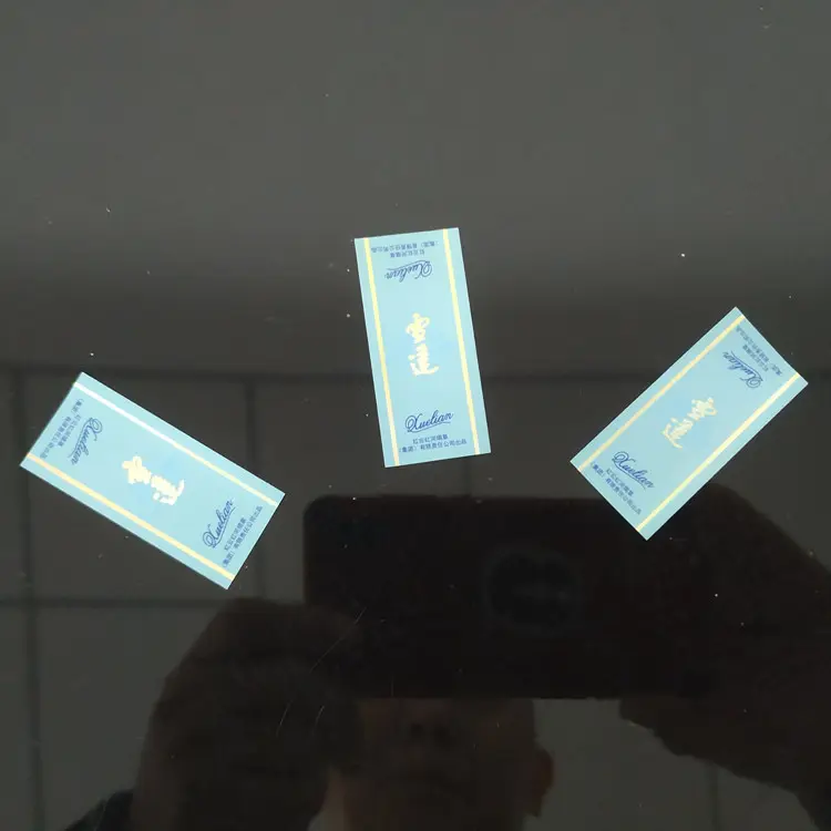 Sigara Hologram damgası etiket holografik bant lazer baskı özel Logo sigara paketi kutusu sarma damgalama etiketi