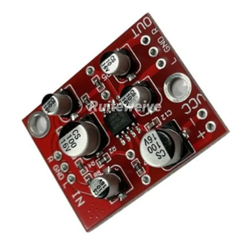 TDA1308 Pre-level amplifier board Audio amplifier module DIY Amplifier modification accessories Single power supply 3-6V