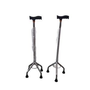 Canne de marche à quatre pieds en alliage d'aluminium avec poignée antidérapante, aide à la mobilité pour personnes âgées, utilisation en extérieur - Product Image 5