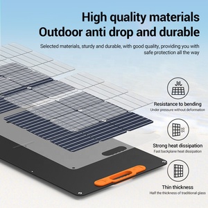 Panneau solaire monocristallin portable pliable de 100W sur mesure pour le camping et la recharge - Product Image 3