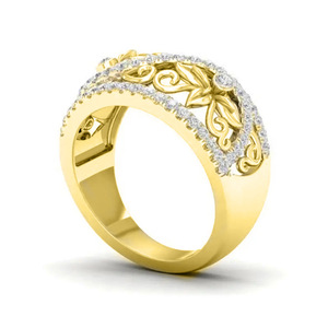 Anello Floreale Traforato per Donne, Elegante Stile Vintage, Accessorio da Dito per Uso Quotidiano e Feste, Idea Regalo - Product Image 4