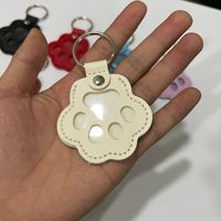 Porte-clés en forme de patte en cuir PU, sac de rangement pour poils d'animaux, pendentif souvenir pour poils, breloques porte-clés pour chiens et chats, cadeaux pour propriétaires d'animaux