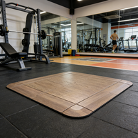Umweltfreundliche, Rutschfeste, Langlebige EPDM-Gummiflocken-Fliesen mit Holzoptik für Fitness-Garagen und Sportbodenbeläge