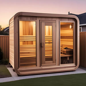 <span class=keywords><strong>Sauna</strong></span> de Madera Moderna para Interiores y Exteriores, Seca, para 8 Personas, de Lujo, con Control Automático, Tradicional, para Terapias de Bienestar - Product Image 2