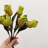 Tulipes en PU de luxe Morandi, fleurs artificielles, bouquet de décoration intérieure, ornement de bureau, bouquet de mariage