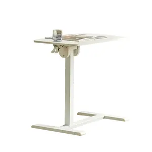 Ergonomic white home luxury office mobile rolling adjustable height furniture standing laptop desk table modern with wheels