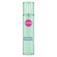 Brume corporelle à la pistache en marque blanche OEM, vente en gros, spray corporel personnalisé, directement de l'usine, pour femmes, usage quotidien, 200 ml