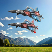 BJQ 2.4G Avion de Chasse RC en Mousse, Jouet Acrobatique, Flip 360°, Maintien d'Altitude, Mode Sans Tête, Quadricoptère avec Lumière