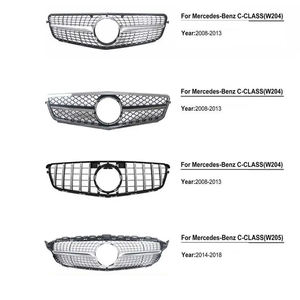 Usine en gros nouvelle classe C W205 w204 C63 C63S <span class=keywords><strong>AMG</strong></span> argent noir classe C Grill W205 <span class=keywords><strong>GTR</strong></span> <span class=keywords><strong>calandre</strong></span> avant pour Mercedes Benz - Product Image 4