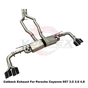 Vortex Lightweight Sandblasted Titanium Full System With Vacuum Valve For Porsche Cayenne 957 3.0 3.6 4.8 - Product Image 2
