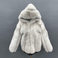 Charmant personnalisé hommes sweats à capuche vêtements d'hiver véritable fourrure de renard veste manteau pour hommes