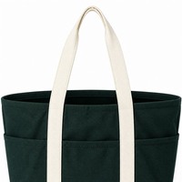 Sac fourre-tout en toile personnalisé avec logo, réutilisable pour les courses, avec poche avant et base rigide, sac à main en coton en gros