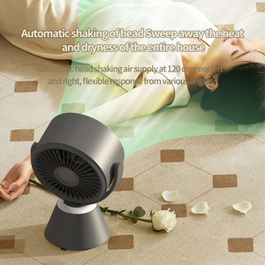 Ventoinha de mesa oscilante recarregável com ventilador de mesa elétrico portátil pequeno USB para quarto de escritório, novidade - Product Image 4