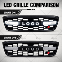 Grille avant en maille noire avec lampe LED pour Toyota Hilux Vigo 2005-2011 N70 Pickup 4X4 Modification Body Kit
