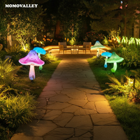 Statue lumineuse LED géante en forme de champignon pour extérieur, étanche IP65, changeant de couleur RGB, sculpture lumineuse, décoration de jardin Alice au pays des merveilles