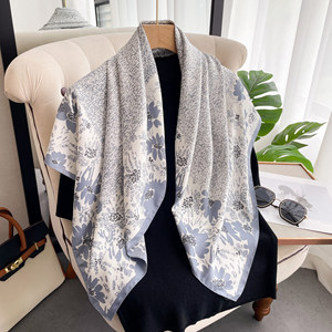 Malaysia Thời Trang Phụ Nữ Lụa Vuông Khăn Quàng Khăn Bandanas Hoa Thanh Lịch Mô Hình 90*90Cm Vuông Khăn Head Kết Thúc Tốt Đẹp Khăn Hồi Giáo Hijabs - Product Image 3