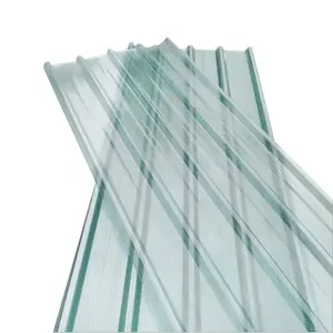 Matériaux de construction de bâtiments résine synthétique frp fibre de verre plastique feuille de toiture transparente pour hangar/serre