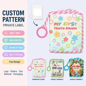 <span class=keywords><strong>Album</strong></span> <span class=keywords><strong>photo</strong></span> bébé en tissu simple et mignon, livre souvenir de la croissance du nouveau-né, 9 pouces, durable et portable avec impression numérique - Product Image 2