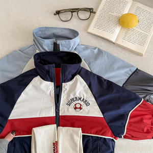 Manteau Automne Col Montant Lâche Coupe-Vent Coton Filles Garçons <span class=keywords><strong>Veste</strong></span> Pour Enfants - Product Image 4