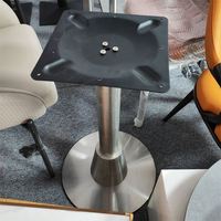 Offre Spéciale Simple tréteau X Style Table Base salle à manger hauteur de barre haute Base de Table en métal noir pour dessus en verre