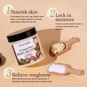 Beurre corporel fouetté au karité, crème hydratante naturelle, parfum frais, utilisation nocturne pour tous types de peau, soin du <span class=keywords><strong>visage</strong></span> et du corps, OEM, marque privée - Product Image 4