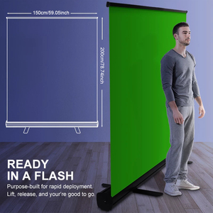 Hochwertiger Knitterresistenter Stoff Greenscreen Zusammenklappbares Chromakey-Panel für Fotohintergrund/ Videostudio/Live-Gaming - Product Image 3