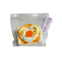 Jouet anti-stress créatif en silicone souple et rebondissant en forme de cœur, œuf frit et toast double couche, pour étudiants et jeunes - Unisexe