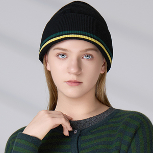 Gorro de Punto con Puño y Logotipo Personalizado para Niños, Gorro de Invierno de Lana con Rayas Retro para Niños y Niñas - Product Image 1