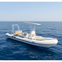 Bateau pneumatique rigide de luxe à grande vitesse de 19 pieds, coque en aluminium en forme de V profond, DL RIB 560 Orca/Hypalon/PVC, pour le plaisir