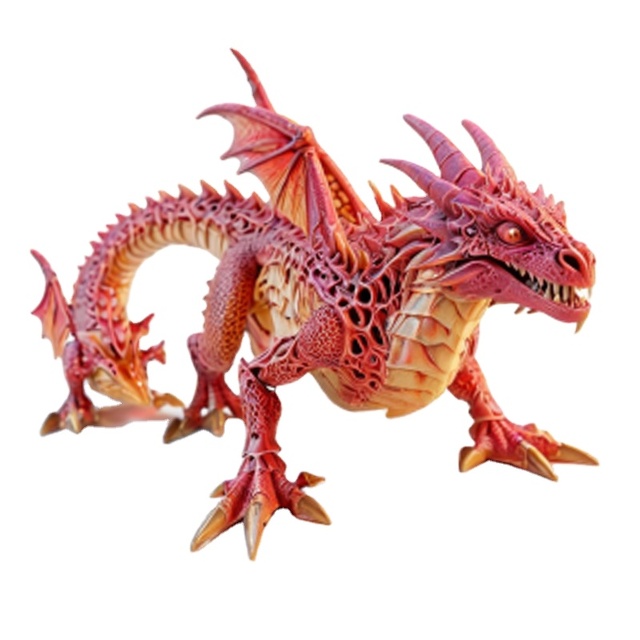 Factory Direct Sale Dragon Action Figure Statue Articulated Toy 3D Featuring Movable Limbs and Detailed Sculpting