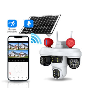 Cámara PTZ Exterior con IA de 6MP y 3 Lentes con Seguimiento Automático, Carga Solar y Conexión Dual WiFi/4G, Almacenamiento en la Nube/SD - Product Image 1